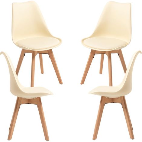 Packs Sillas Comedor - Pack 4 Sillas Synk Basic - Marfil