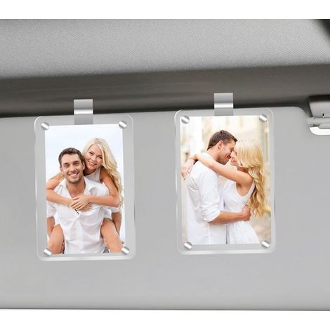 Marco de fotos para coche de 2 piezas，marco de fotos magnético acrílico personalizado，accesorios para coche (1/5)