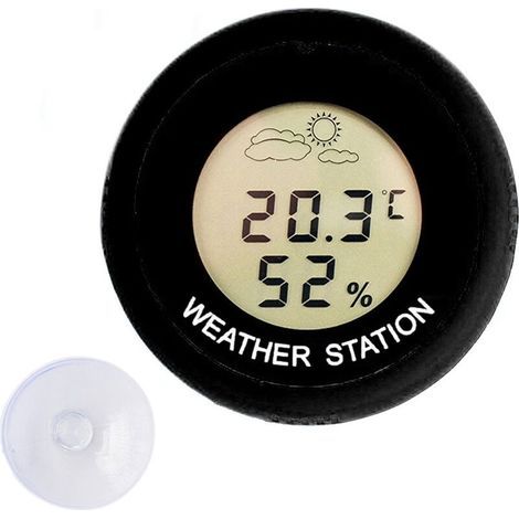Pantalla LCD del termómetro/higrómetro, pantalla circular de la temperatura y humedad de la incubadora. (1/5)
