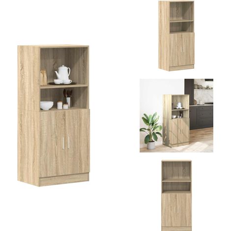 Küchenschrank Sonoma-Eiche 57x41,5x131,5 cm Holzwerkstoff - Küchenschrank - Küchenschränke - Schrank - Vorratsschrank (1/5)