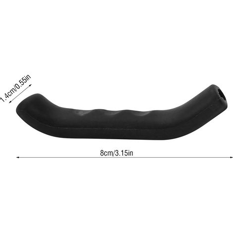 1 Paire Poignées VTT Anti-dérapantes en Silicone pour Guidon de Vélo Pliable (Noir) (1/5)