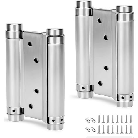 2pcs Charnière Porte Lourde, Charnières À Ressort en Acier Inox (1/5)