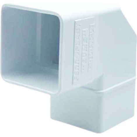 Codo 87º Bajante Cuadrada 70x70 Canalón EUME Blanco PVC - Ferroplast Color: Blanco