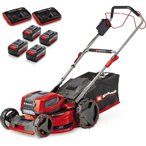 Einhell Professional Tondeuse à gazon sans fil GP-CM 36/47S Li BL (4x4,0Ah) PXC (36V, Brushless, Mulching, Coupe à 47cm, Bac de 65L) Livré avec 4 Batteries 4,0Ah et 2 Chargeurs doubles (1/5)