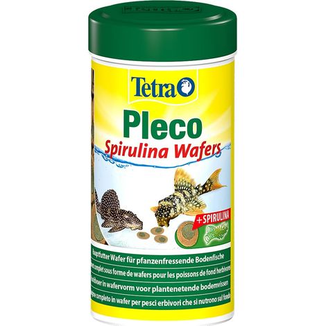 Pastillas de espirulina Tetra Pleco 250 ml - alimento para peces herbívoros de fondo