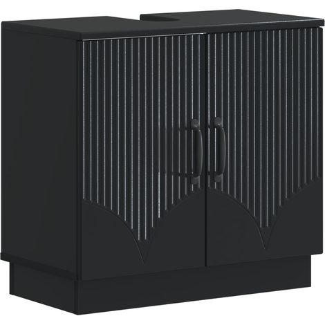 Waschbeckenschrank HOORN Schwarz 59,5 x 31,5 x 56 cm vidaXL (1/5)