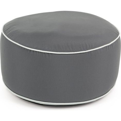POUF IDROREPELLENTE RIHANNA GONFIABILE GRIGIO DIAMETRO 53 H.23 SFODERABILE (1/10)