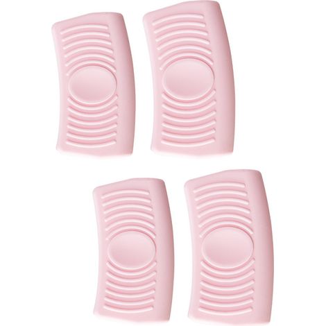 Poignée de maintien en silicone isolante thermique pour woks, poêles, plaques de cuisson, sauteuses et assiettes en fonte (1/5)