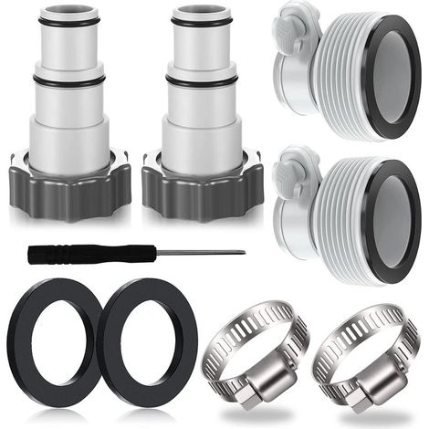 Caoutchouc Adaptateur Tuyau pour Pompe, Raccord pour Tuyau Piscine Intex  32 et 38 mm (1/5)