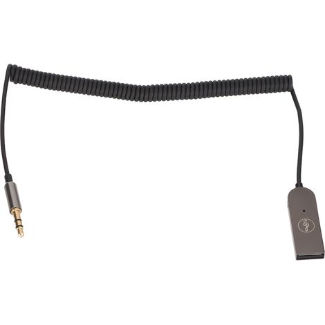 Adaptateur Bluetooth Auto USB vers Prise Jack 3.5mm avec Microphone pour Autoradio