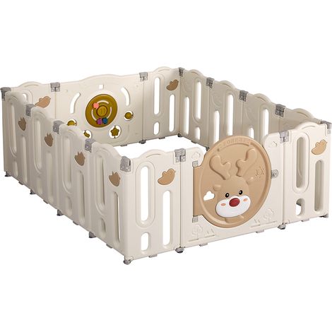 Dekko Kids Playpen Baby Safety Gate Toddler Fence Child Play Game Toy 14 Panels