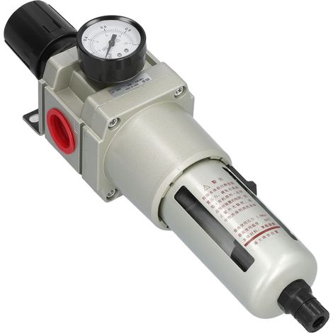 Wasser- und Ölabscheider mit automatischer Entleerung, Druckluftfilterregler, Manometer, G1/2-Anschluss (1/5)