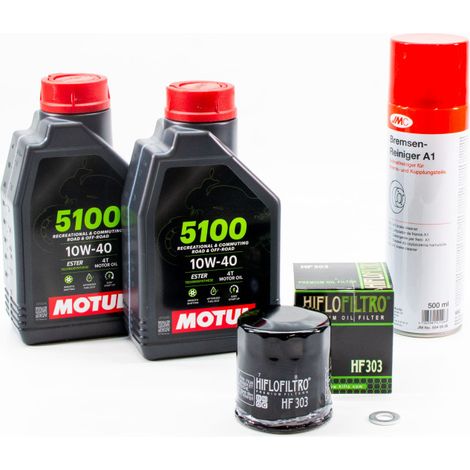 Kit Entretien Vidange pour KAWASAKI Z 400 de 2019 à 2020 - MOTUL 5100 10W40 2L