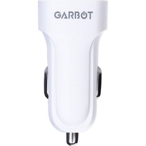 Cargador de coche USB doble Garbot Grab&Go de 10 W, color blanco, C-05-10201