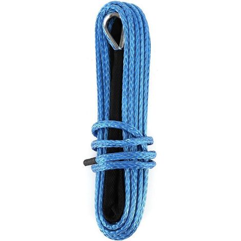15m Winch Rope, 7700lb Nylon Cable, Trailer Recovery Towing Strap for SUV, ATV, UTV, Trunk Blue (1/5)