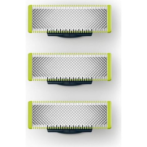 Applicable à OneBlade - Lames de rechange, pour rasoir/tondeuse électrique OneBlade, acier inoxydable robuste, taille, stylisation et rasage, lot de 3