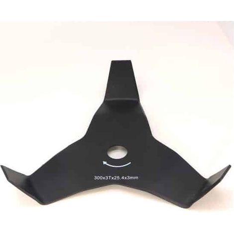 Oregon – Lame débroussailleuse courbée 300mm 3 dents – Acier renforcé 42-48HRC – Pour coupe ronces et végétation dense – Fabrication française