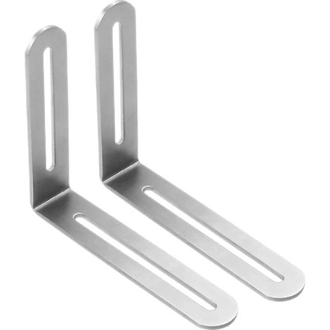 (2 Stück Support D'Angle Droit, Droit en Forme de L Supports D'Angle de Connecteur Connecteurs D'Angle en Acier Inoxydable pour Table Chaise (1/5)