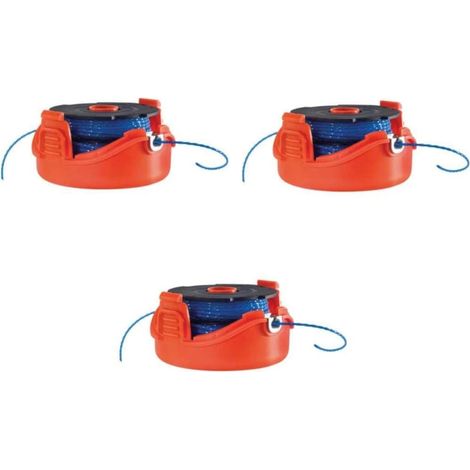 Set von 3 Rollen 2 x 6 m plus Reflex -Nylondraht, 1,5 mm Draht für Schwarz- und Decker -Stecklinge