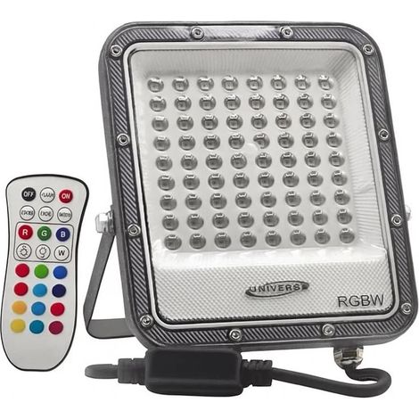 Faro Led Luce Bianca + Rgb W 25 Proiettore Per Esterno Giardino Telecomando Ip65