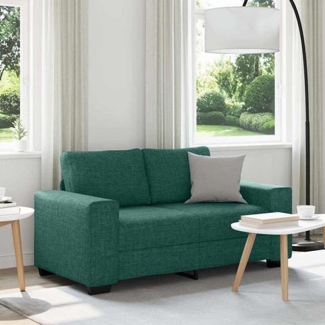 2-Sitzer Sofa Dunkelgrün 120cm Stoff Modern Bequeme Polsterung (1/5)