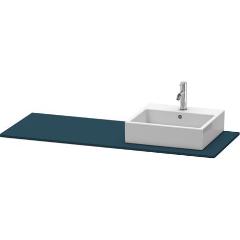 Consola Duravit XSQUARE 16x1400x550mm con recorte recto Azul medianoche semibrillante (1/3)