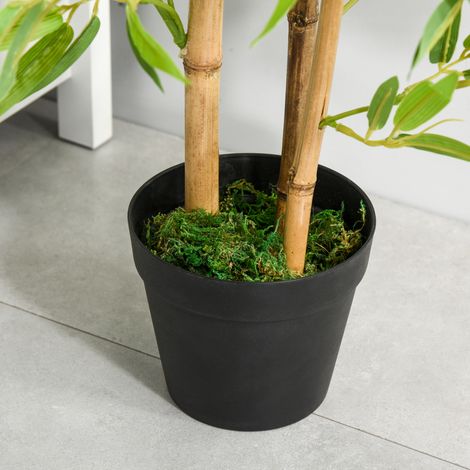 Bambou artificiel plante décorative 120cm, arbre réaliste pour intérieur, décoration naturelle (1/5)