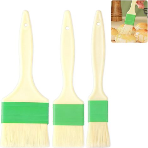 Juego de 3 pinceles de cocina, pincel de repostería profesional, pincel de cocina, pincel de cocina de silicona, pincel de repostería para asar, pasteles y más (1/5)