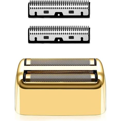 Ersatzteile für elektrische Rasierköpfe, Ersatzfolie und Scherkopf kompatibel mit dem BaBylissPro Barberology FX Metallfolienrasierer, FXFS1/FXFS2 Rasierer (gold) (1/5)