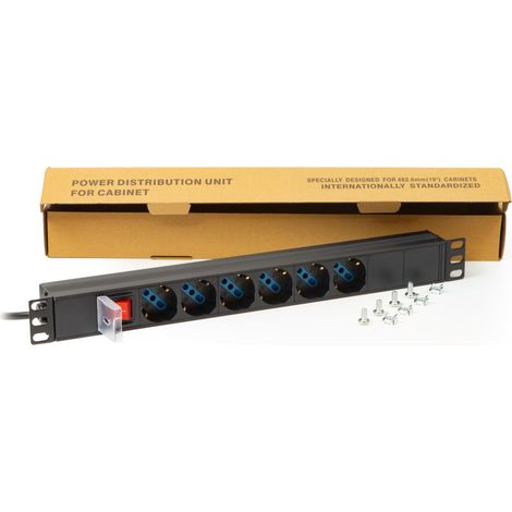 multiprise pour Rack 19 8 Prises universelles avec Interrupteur fiche Italienne 16 A (1/5)