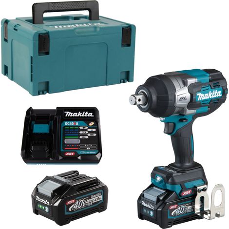 Makita Akku-Schlagschrauber 40V TW001GM201 mit 2x 4,0 Ah Akkus + Lader im MAKPAC