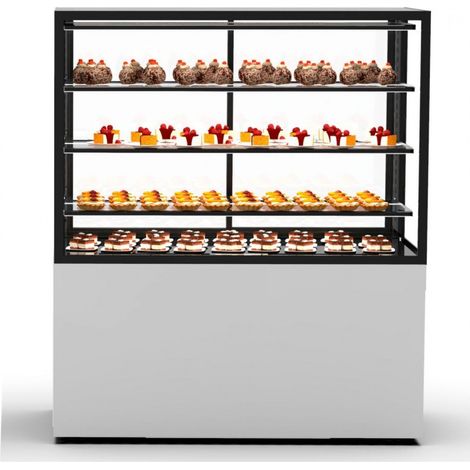 Vitrine Neutre avec Base 100 - 1000 x 600 x 1400 mm et Sans Accès Frontal - 3 étagères Réglables - Sayl