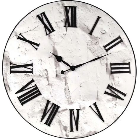 Wanduhr aus Eisen 68,6 x 68,6 cm im industriellen Stil