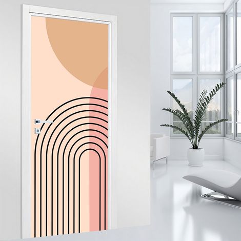 Stickers pour porte - Boho - 83 x 205 cm - Adhésif + Protection BRILLANTE (1/2)