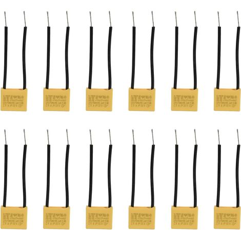 12 Condensateurs Antiparasites X2 0,22 µF 275 V AC pour LED 230 V, Condensateur Polypropylène MKP Radial, pour LED, Clignotants, Circuit RC Snubber et Électronique (1/5)