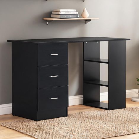 Bureau noir en bois 120 x 49 x 72 cm (1/5)