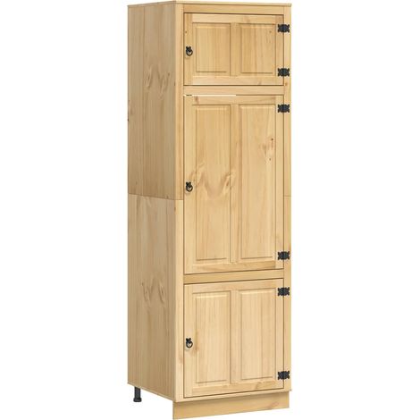 Armario SKI Marrón Miel 66 x 58 x 207 cm Madera de pino macizo vidaXL