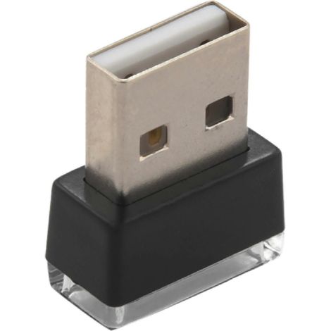 Mini Usb Led Car Light Car Interior Usb Atmosphere Light Plug Yellow--
