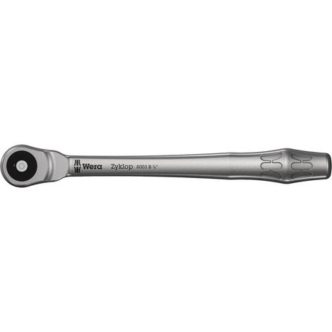 WERA Durchsteck-Knarre 3/8" 8003 B ZYKLOP METAL, 222 mm, 4-kant