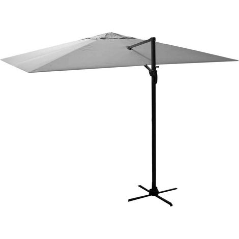 Ombrellone da Giardino Decentrato 3x4xh2,75 m in Alluminio New Michigan Grigio (1/2)