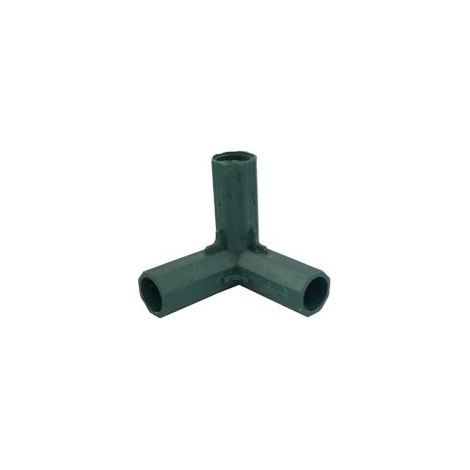 4er-Set Eckverbinder für Gartenrahmen, 3-fach, Eckverbinder für Gewächshäuser, Gewächshausrahmen, Möbelverbinder, 16 mm Innendurchmesser (rechtwinklig, 3-fach) - Crezuo (1/4)