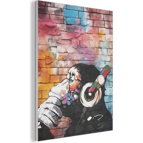 CUADRO ACÚSTICO Mono - Graffiti - Música Cuadros de Pared 70x100 (1/5)