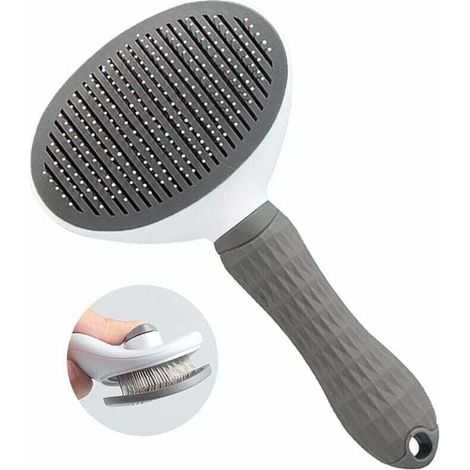 Brosse Chat Brosse Chien,Autonettoyante Toilettage Massante Peigne,Enlèvement Efficace des Poils Morts et Poils Tomentose, Adapté pour Les Chiens Chats Cheveux Courts et Longs, Ensoleillé (1/4)