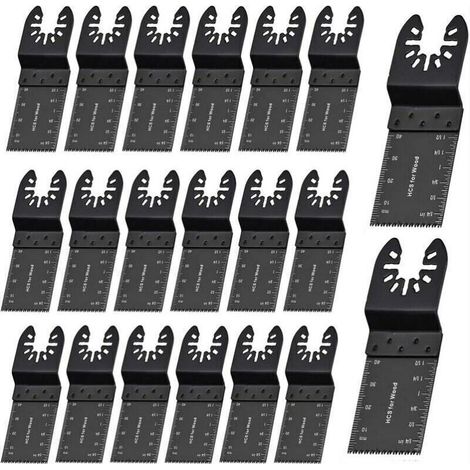 Universal Oscillating Saw Blade for Metal and Wood - 20 Pieces - 35 mm - Quick Release Multi-Tool for DeWalt, Craftsman, Bosch, Dremel, FEIN, Ridgid, TCH, Makita (1/4)