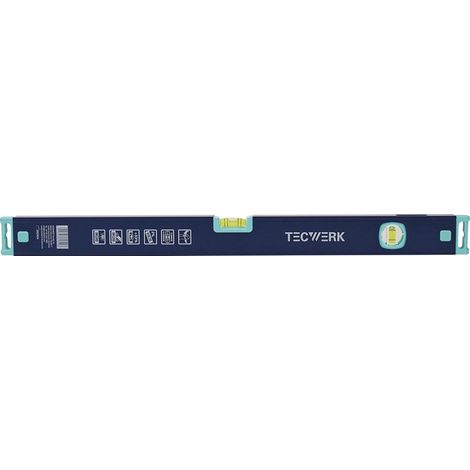 TECWERK Wasserwaage 50cm Alu.blau Spiegellibelle max.±0,5 mm/m TECWERK (1/2)