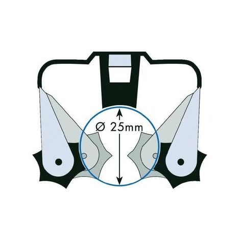 Organizador de herramientas prax 40 144 cromado resistente 25 mm