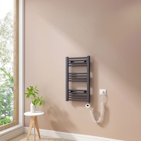Heilmetz Radiador toallero eléctrico 300 W, 70 × 40 cm, Antracita, WiFi, control por App y voz (1/5)