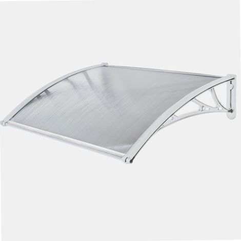 Werka Pro – Marquise polycarbonate blanche 80x150cm – Résistante aux UV – Protection entrée – Installation facile – Compatible supports muraux standards