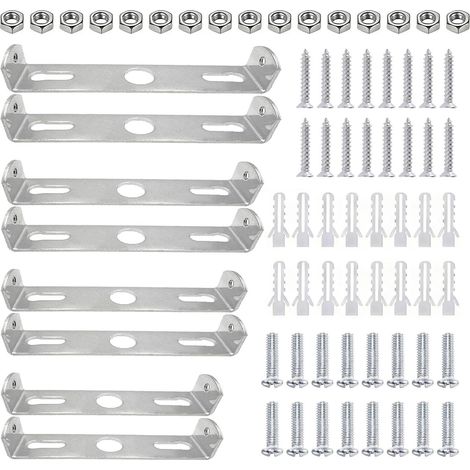Lot de 8 Supports de Fixation pour Plafonnier - Barres de Montage Universelles (80/90/100/110 mm), Kit Complet pour Lustres et Appliques (1/5)