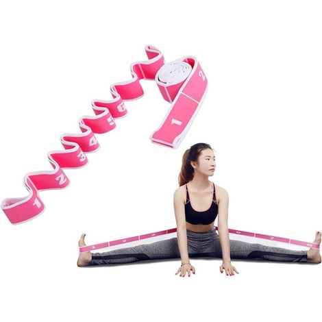 Lntyq 2 Pièces Filles Danse Latine Résistance Bandes-Pilates Yoga Élastique Ceinture Stretching Ballet Ceinture Stretch Exercice Corde Tirez Sangle pour Fitness Sport Entraînement De Gymnastique (1/5)